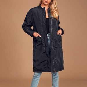 Sage the label: NWT- long bomber jacket